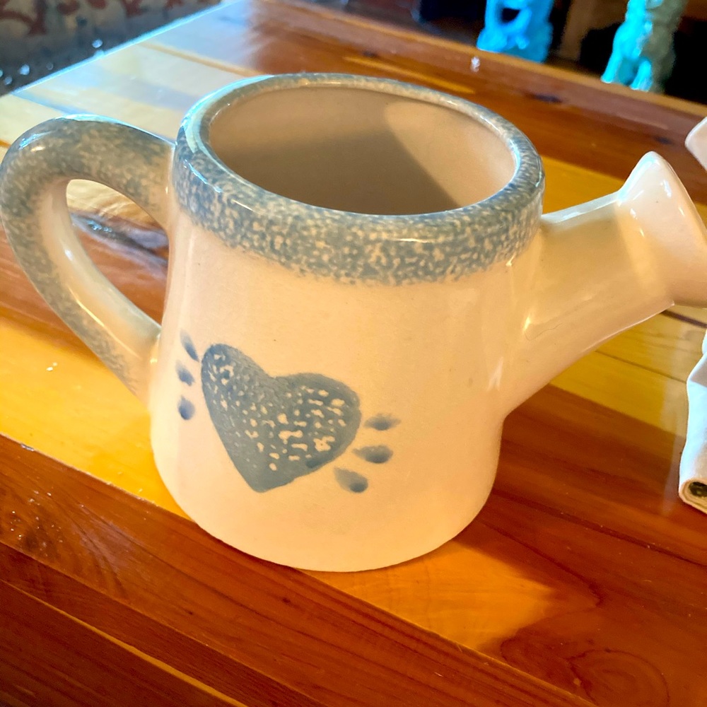Vintage Loomco Glazed Ceramic Watering Can